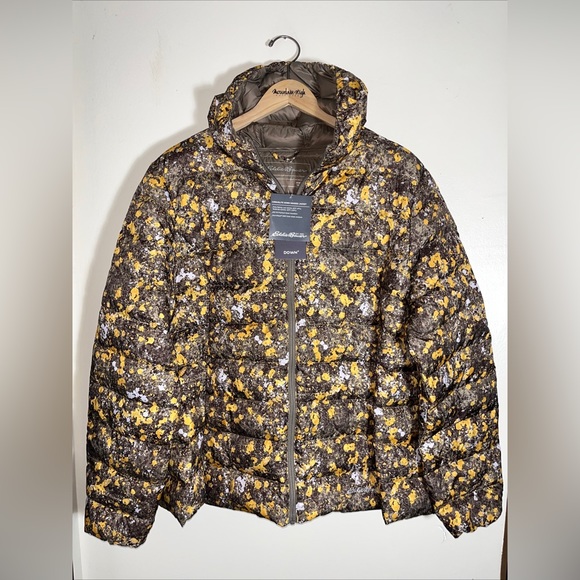 Women’s Eddie Bauer CirrusLite Down Hooded Jacket Size 2XL Butterscotch New - Picture 4 of 7